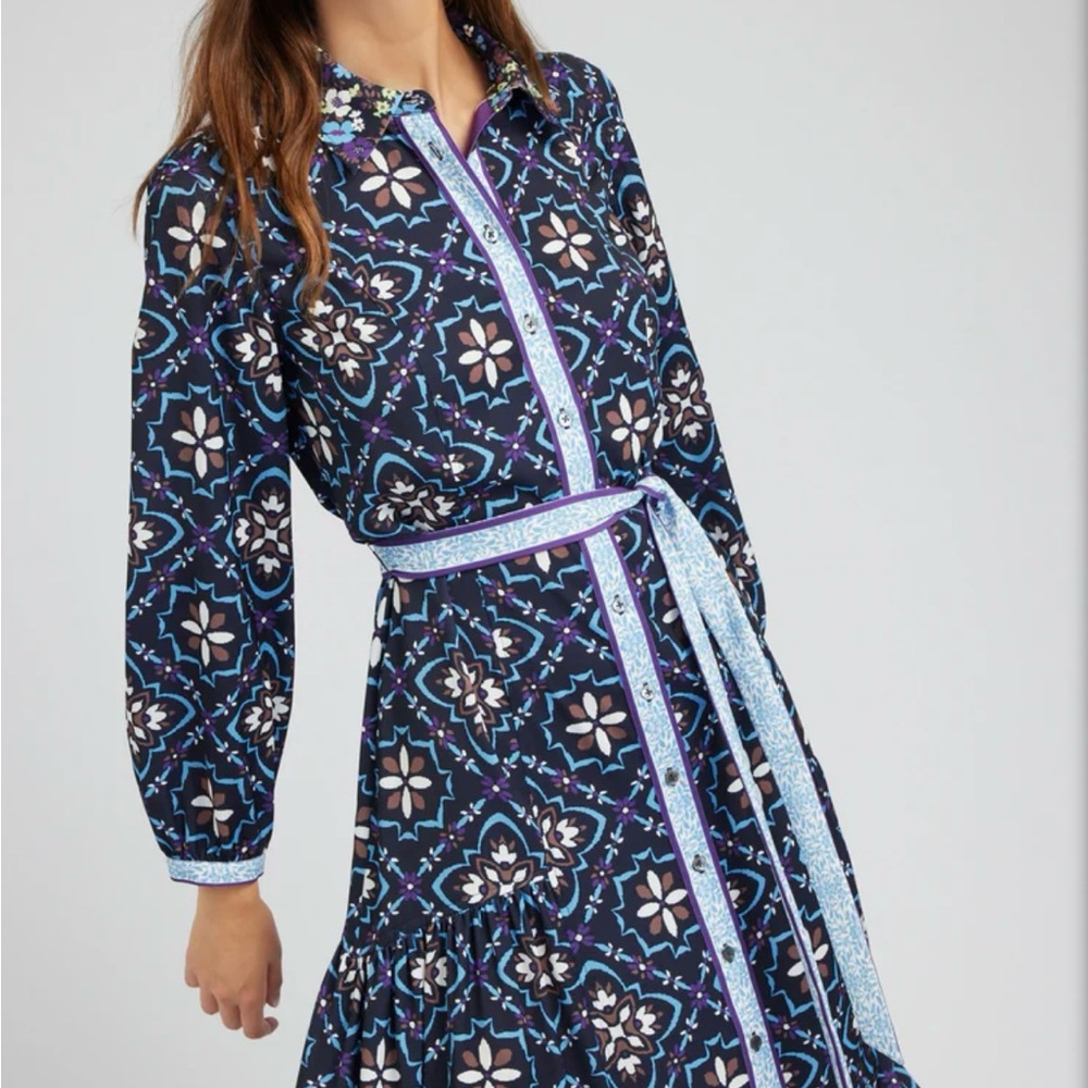 Current air floral Patterned Long Sleeve Dress